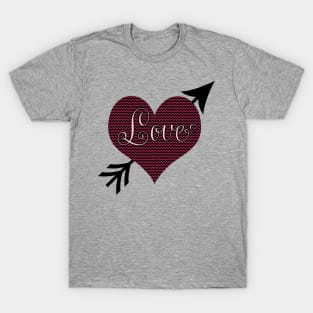 Love, chevron heart T-Shirt